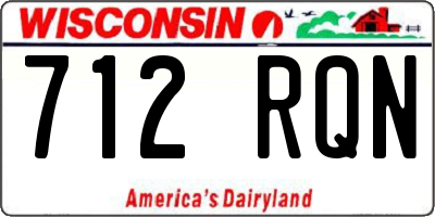WI license plate 712RQN