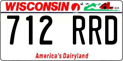 WI license plate 712RRD