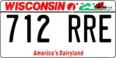 WI license plate 712RRE