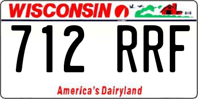 WI license plate 712RRF