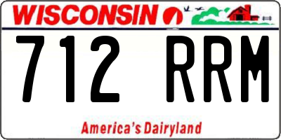 WI license plate 712RRM