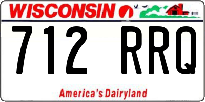 WI license plate 712RRQ