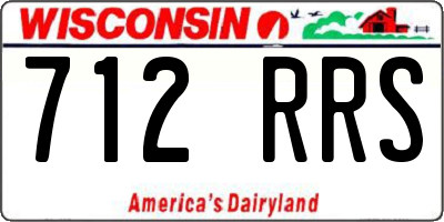 WI license plate 712RRS