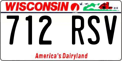 WI license plate 712RSV