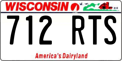WI license plate 712RTS