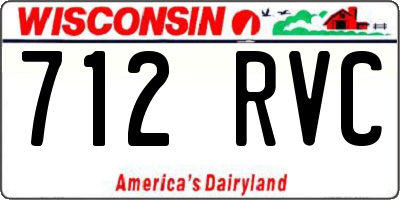 WI license plate 712RVC