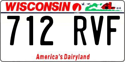 WI license plate 712RVF