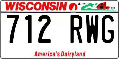 WI license plate 712RWG