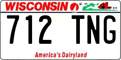 WI license plate 712TNG