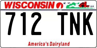 WI license plate 712TNK