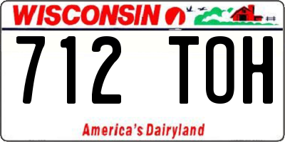 WI license plate 712TOH