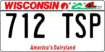 WI license plate 712TSP
