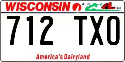 WI license plate 712TXO