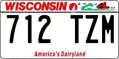 WI license plate 712TZM
