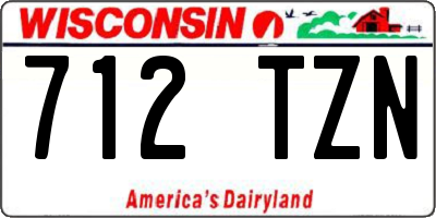 WI license plate 712TZN