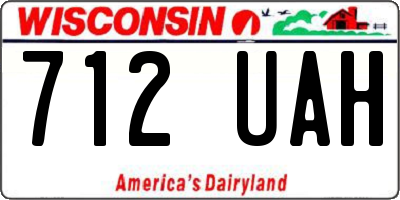 WI license plate 712UAH
