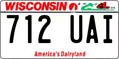 WI license plate 712UAI