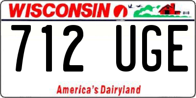 WI license plate 712UGE