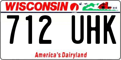 WI license plate 712UHK