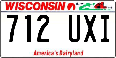 WI license plate 712UXI