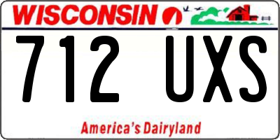 WI license plate 712UXS