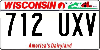 WI license plate 712UXV