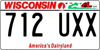 WI license plate 712UXX