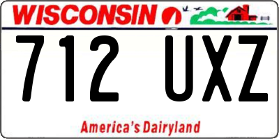 WI license plate 712UXZ