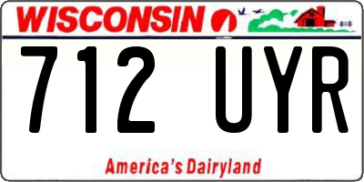WI license plate 712UYR