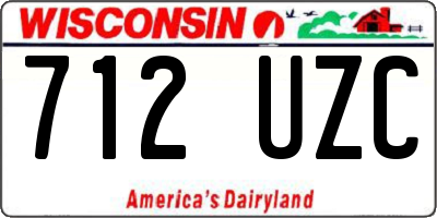 WI license plate 712UZC