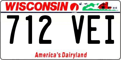 WI license plate 712VEI