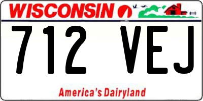 WI license plate 712VEJ
