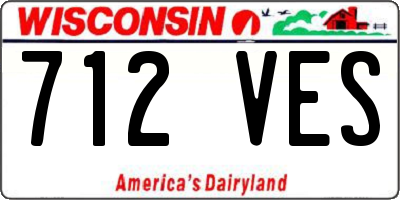 WI license plate 712VES