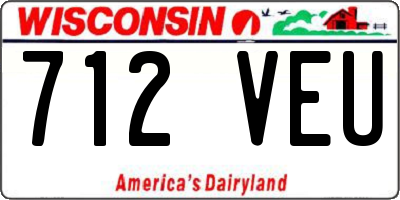 WI license plate 712VEU