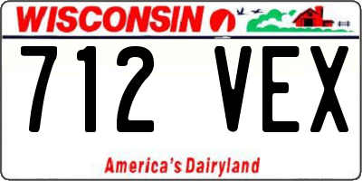 WI license plate 712VEX