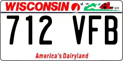 WI license plate 712VFB