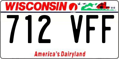 WI license plate 712VFF