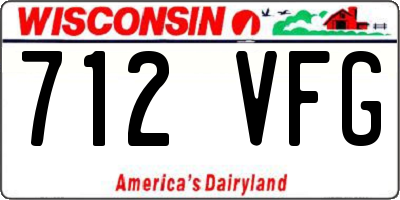 WI license plate 712VFG