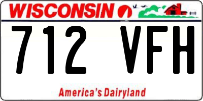 WI license plate 712VFH