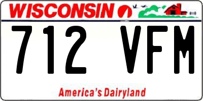 WI license plate 712VFM