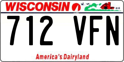 WI license plate 712VFN