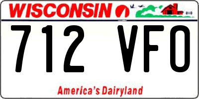 WI license plate 712VFO