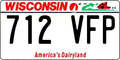 WI license plate 712VFP
