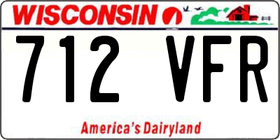 WI license plate 712VFR