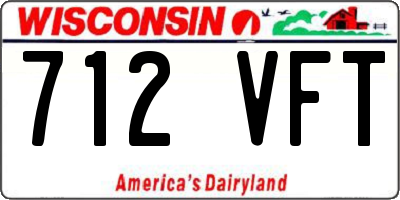 WI license plate 712VFT