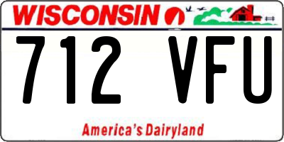 WI license plate 712VFU