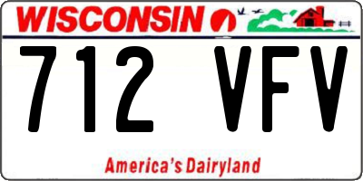 WI license plate 712VFV
