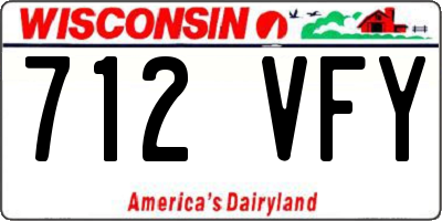 WI license plate 712VFY