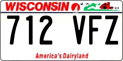 WI license plate 712VFZ