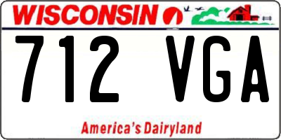 WI license plate 712VGA